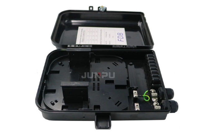 Wall Black Outdoor Fiber Optic Distribution Box IP65 witj sc آداپتور 1