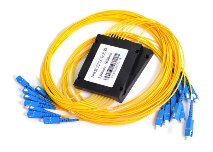 کابل اسپلیتر فیبر نوری نوع SC 1x8 قیمت کارخانه برای FTTH 1M 2