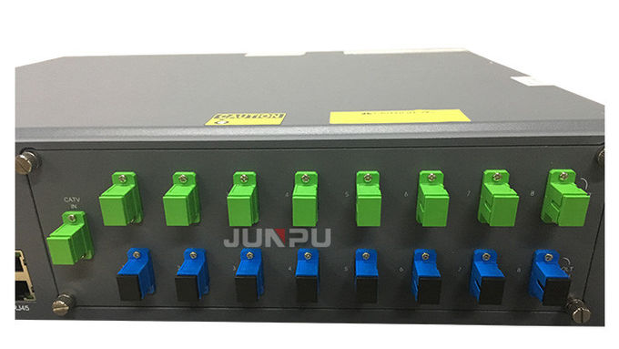Junpu Pon Edfa Wdm 1550 8 پورت Combiner 17dbm هر دستگاه فیبر نوری پورت 3
