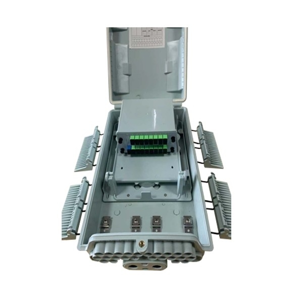 جعبه توزیع فیبر نوری 24 پورت چین ABS IP 65 با جداکننده PLC پلاگین SC به روش دیواری/قطبی 1