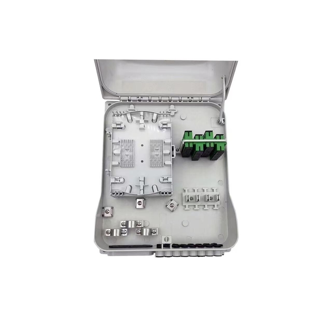 تجهیزات فیبر نوری محصول FTTH ضد آب ترمینال 24 هسته ای جعبه سفید IP65 روش دیوار 1