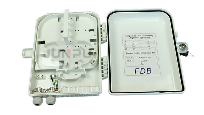 جعبه توزیع Ftth در فضای باز، جعبه توزیع فیبر نوری سفید PC + مواد ABS 2