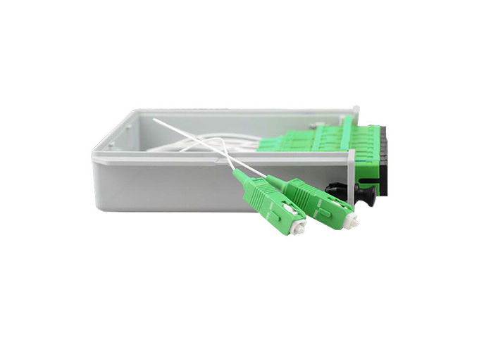 تقسیم کننده PLC کاست فیبر نوری 1x8 SC APC در جعبه فیبر نوری 2