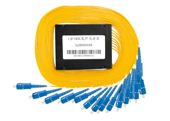 فیبر نوری PLC اسپلیتر کابل 1x16 برای CATV با آداپتور SC APC 0